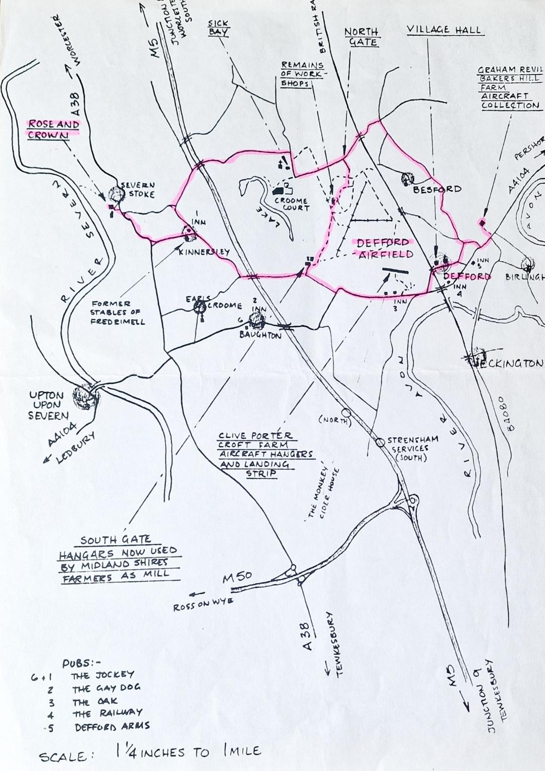 RAF Defford Area Map